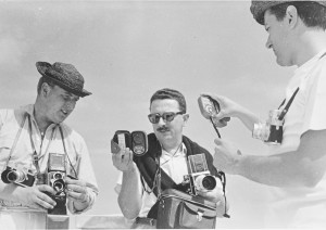 Da sinistra: Angeloni, Piergiovanni e Bruno a Portonovo (estate 1960)